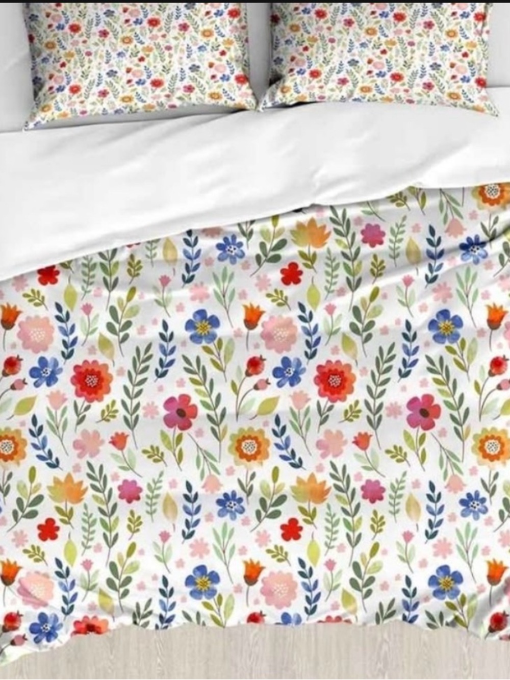 Ambesonne KING Floral Duvet Cover with 2 KING shams